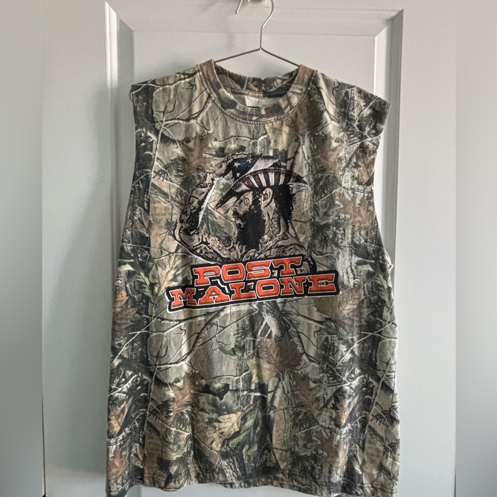 Camo Sleeveless Shirt Post Malone